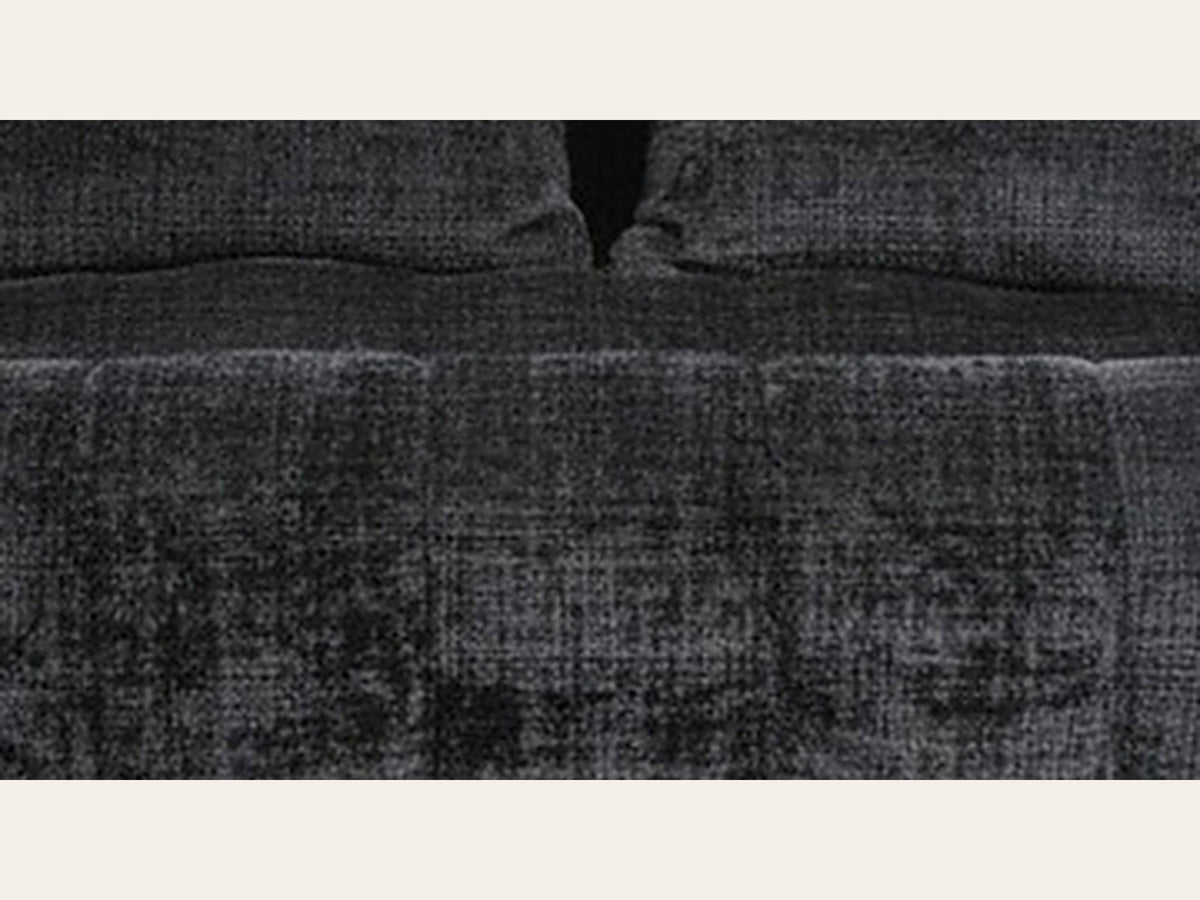 Canapé pouf 2 places en chenille, coloris anthracite, macro matière