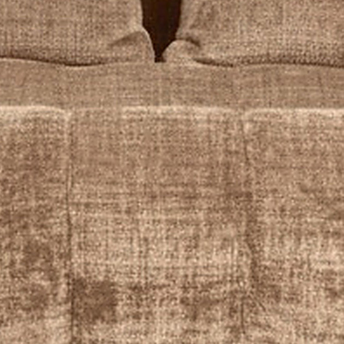 Canapé pouf 2 places en chenille, coloris camel, macro matière