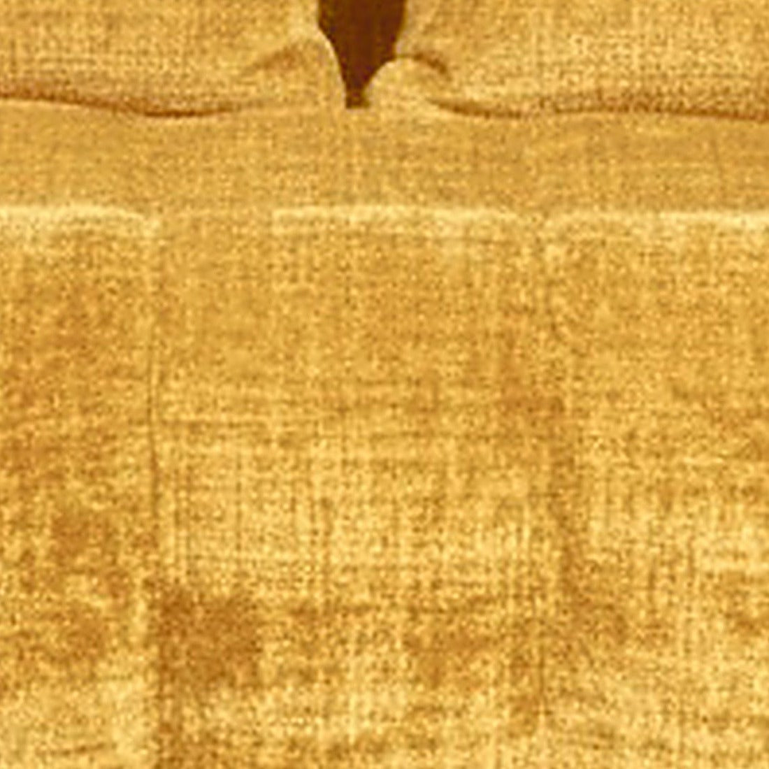 Canapé pouf 2 places en chenille, coloris jaune moutarde, macro matière