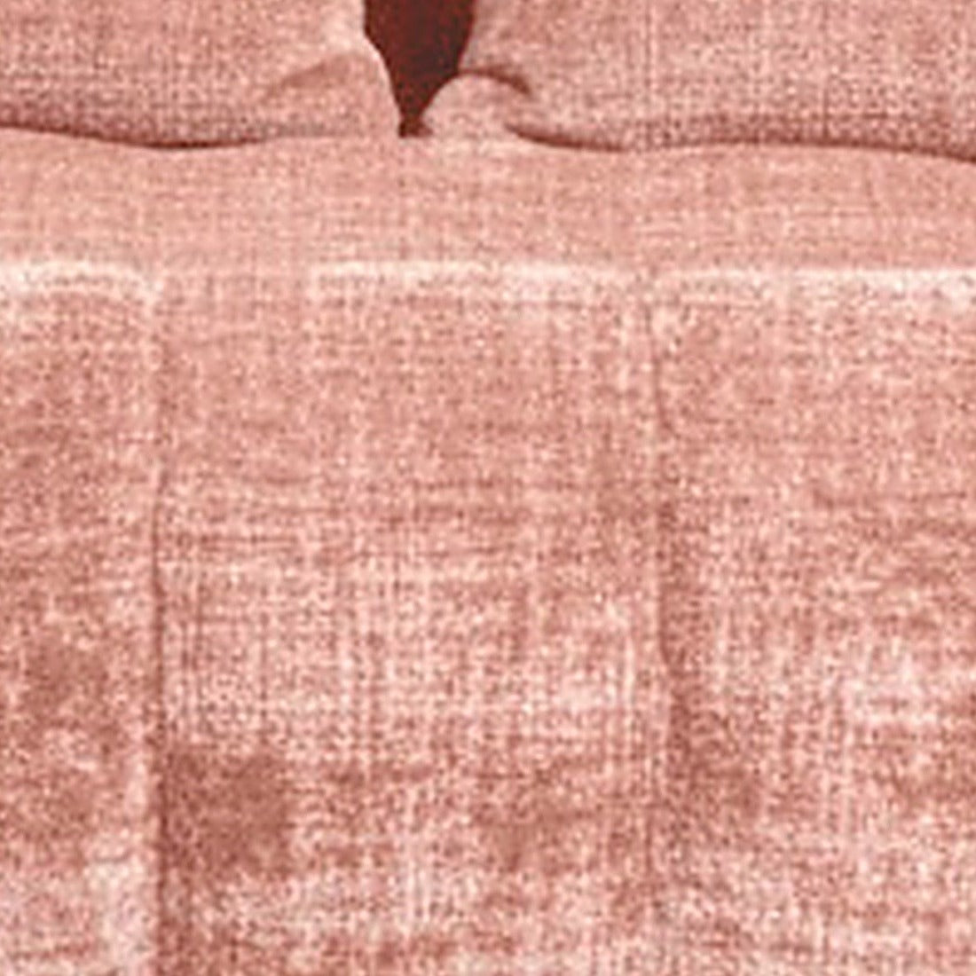 Canapé pouf 2 places en chenille, coloris rose terracotta, macro matière
