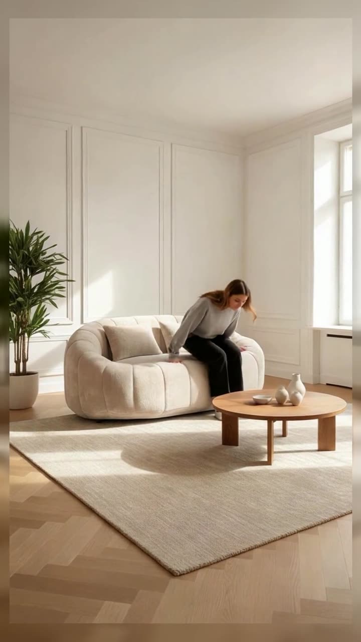 Canapé moelleux Cumulo dans un salon