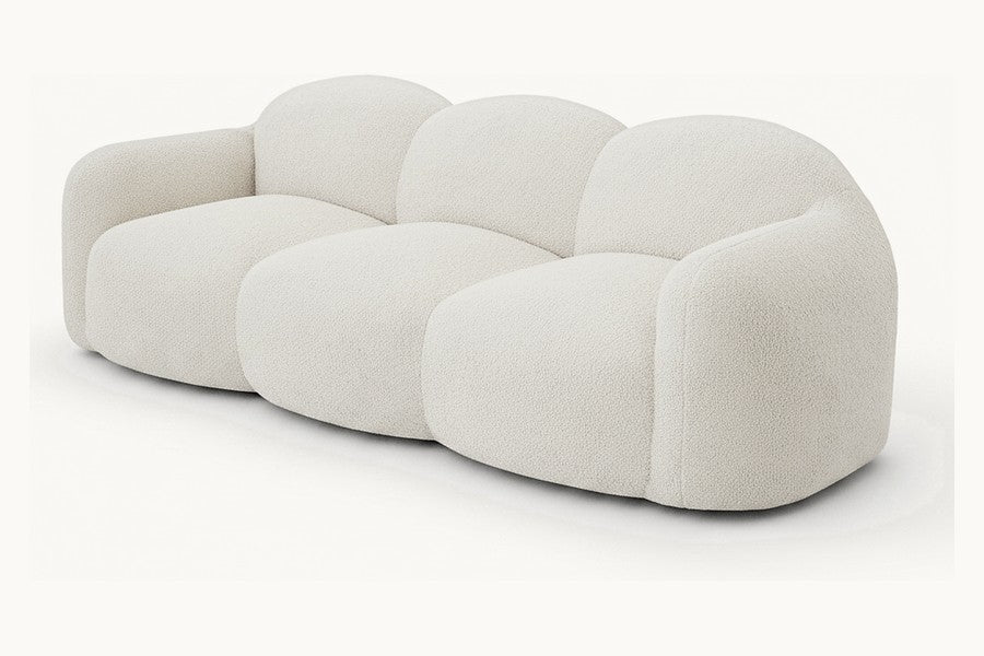 Canapé nuage avec accoudoirs, blanc écru